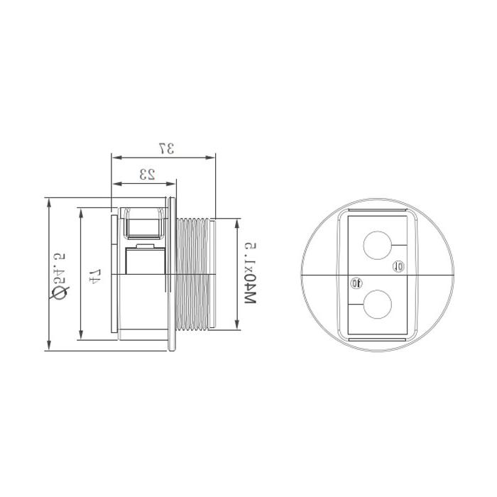 KBL电缆引入系统、螺纹规格M40x1.5、螺纹长度14 mm、KBL-QVT40/2、 047402